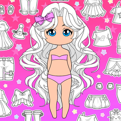 Chibi Doll Coloring and Dress Up