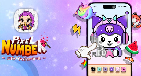 Source of Pixel Number DIY Coloring Game Image