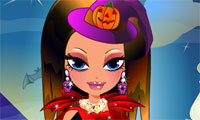 Halloween-Hexe anziehen