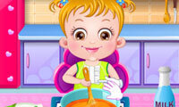 Baby Hazel en la cocina