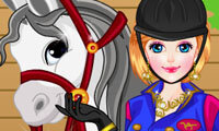 Girl with Horse Dress Up