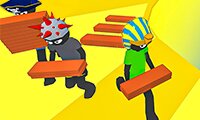 Stickman Planks Fall - Бесплатная игра для девочек на GirlsGoGames.ru